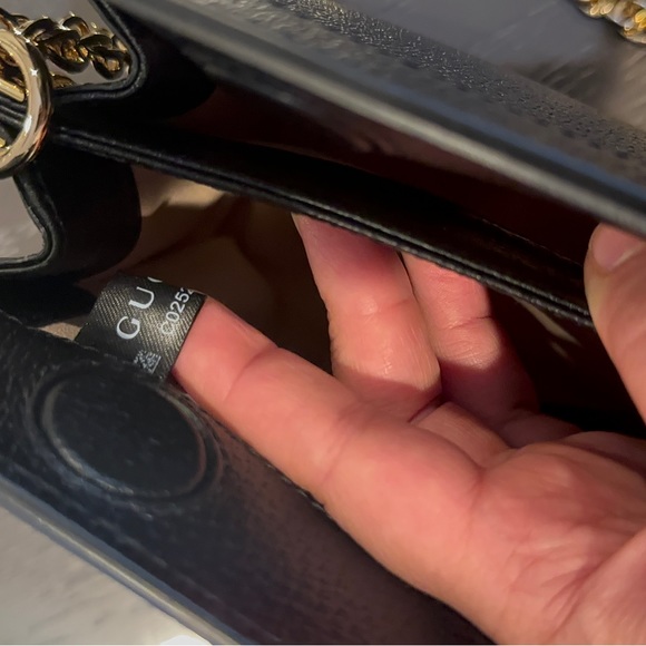 Gucci Ophidia Small Web Shoulder Bag Black Leather - Picture 9 of 17